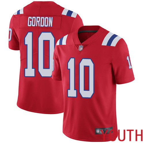 New England Patriots Football #10 Vapor Untouchable Limited Red Youth Josh Gordon Alternate NFL Jersey